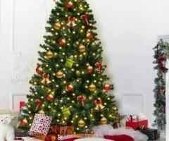 Artificial Christmas Tree with ornament bell decoration Lights