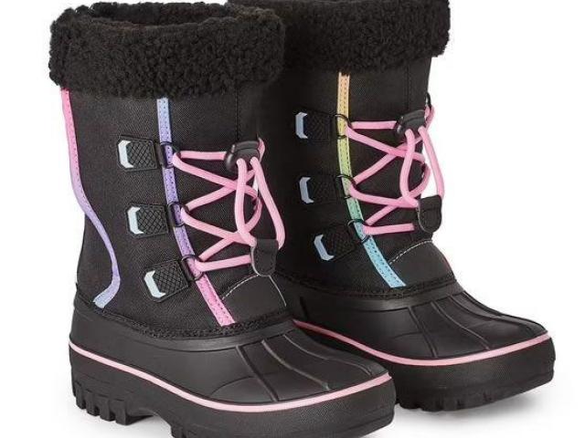 comfy Winter Boots for girls, Sizes 10 - black color